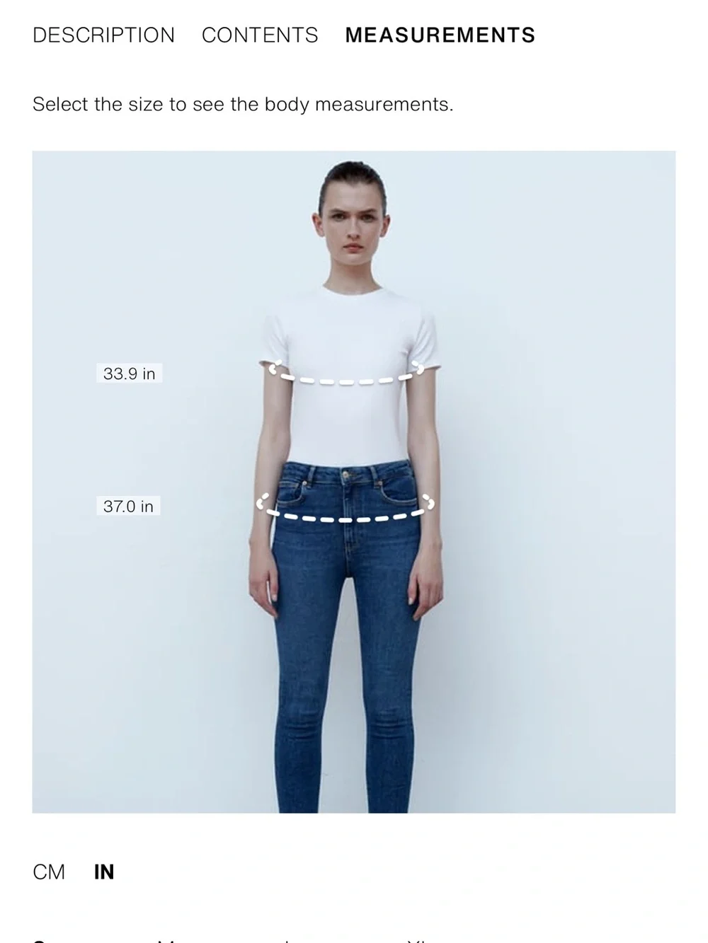Zara sizes selling
